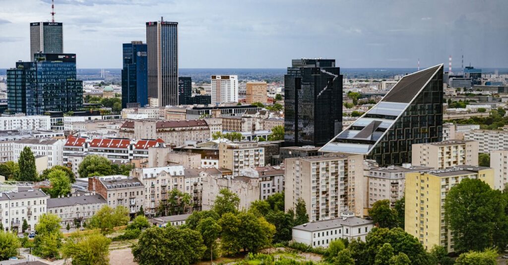 Poland, ME skyline